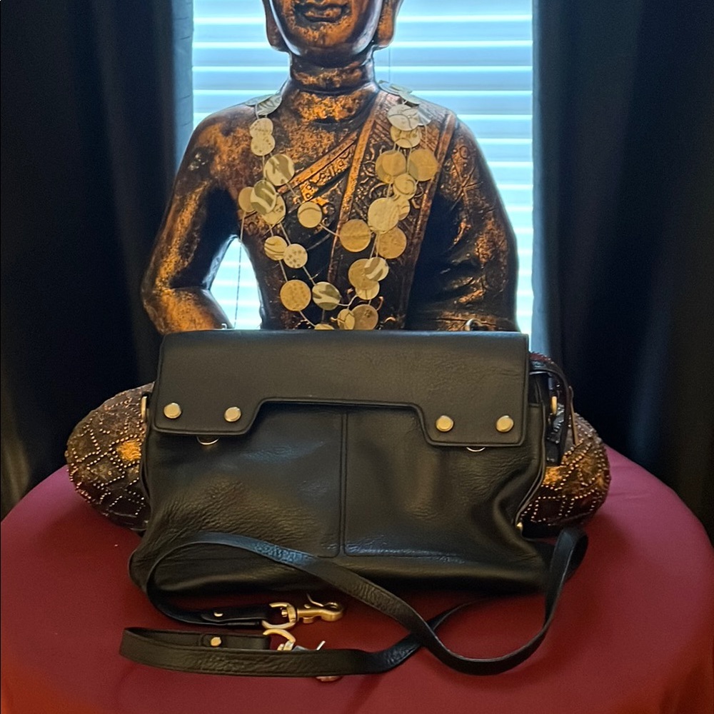Black Leather Shoulder Bag